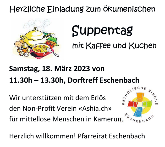 Suppentag 2023 Dorftreff Eschenbach See-Gaster