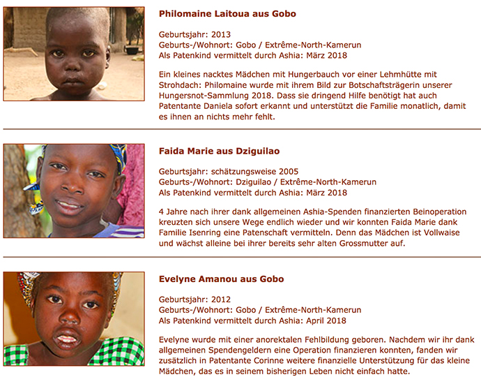 Patenschaftsprogramm Kamerun Patenkinder